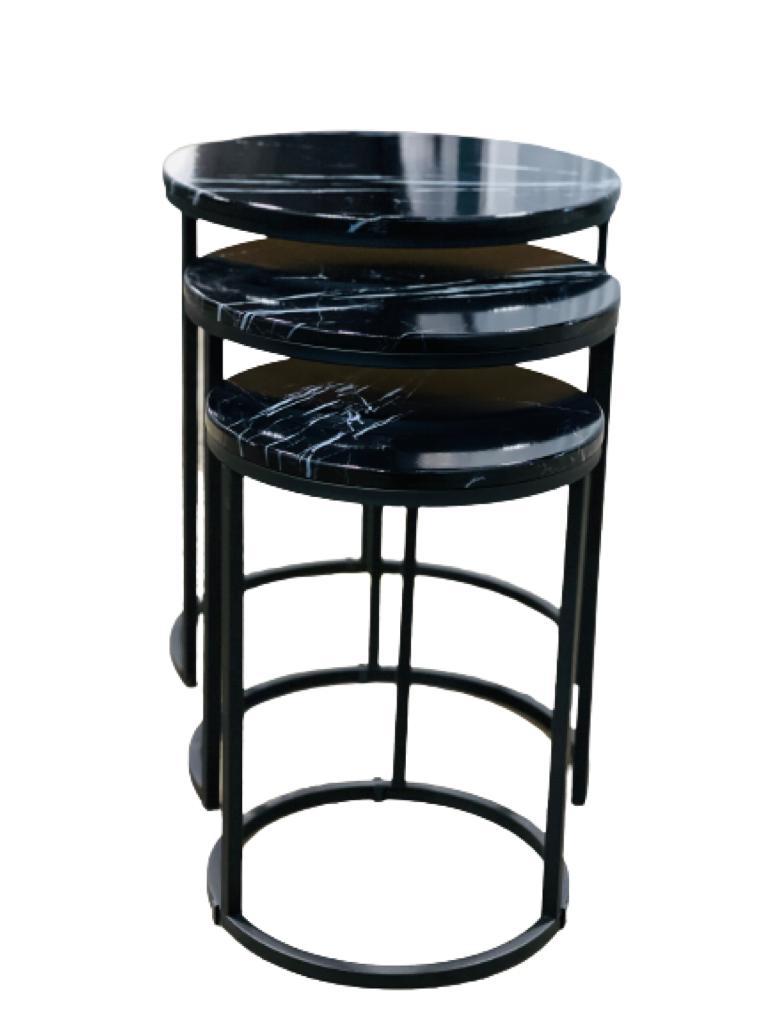 Black Mermer Coffee Table Set